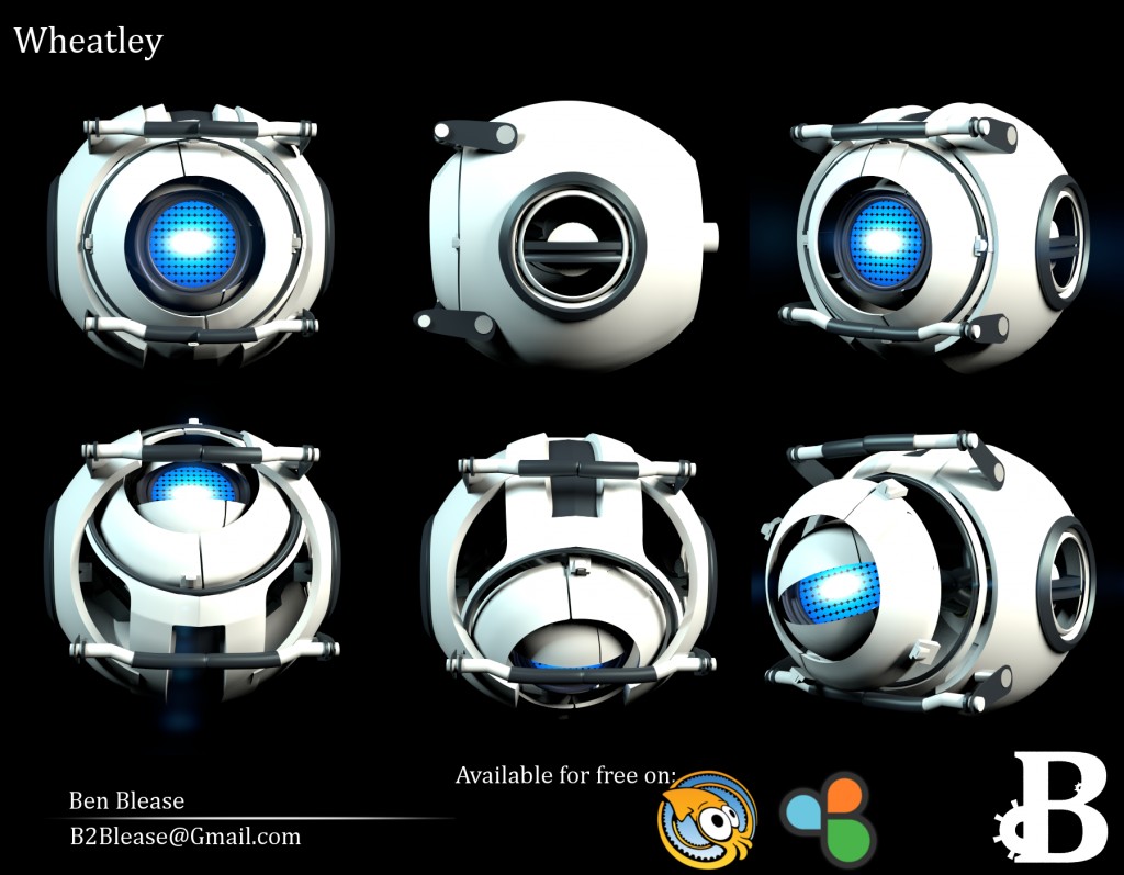 Wheatley V2.0 Rigged Textured preview image 1